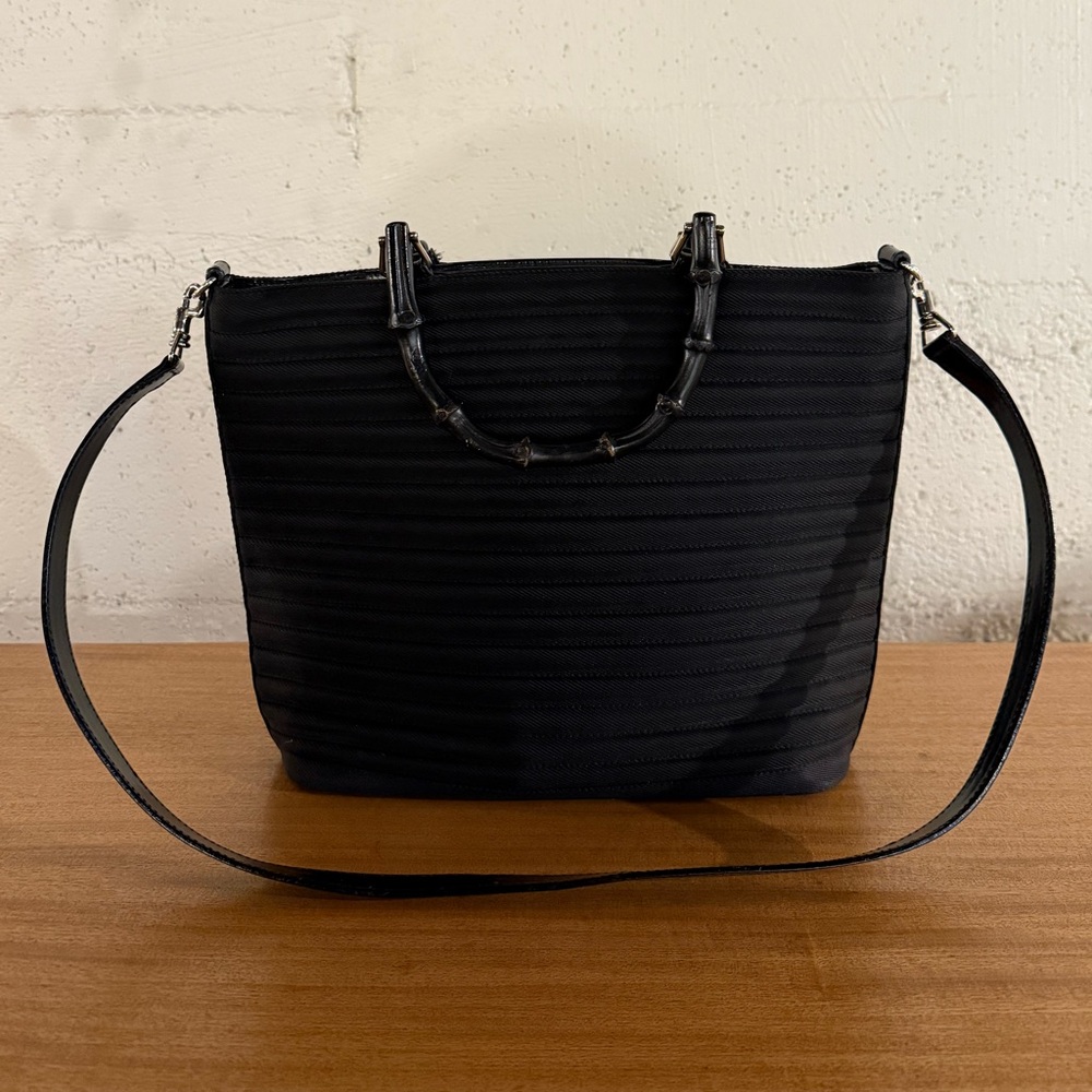 SOLD Authentic Vintage Gucci Bamboo Two Way Bag